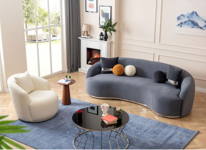 Designer living room set sofa 2 pieces. Sofa set 3+1 seater couches